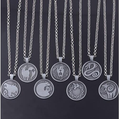 Anime The Seven Deadly Sins Shield Necklaces Nanatsu No Taizai Pendant Necklace For Men Choker Jewelry Accessories