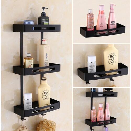 Bathroom Shelf Stainless Steel Shower Shampoo Soap Holder Bathroom Corner Shelf Bathroom Accessory Storage Organizer Rack Holder