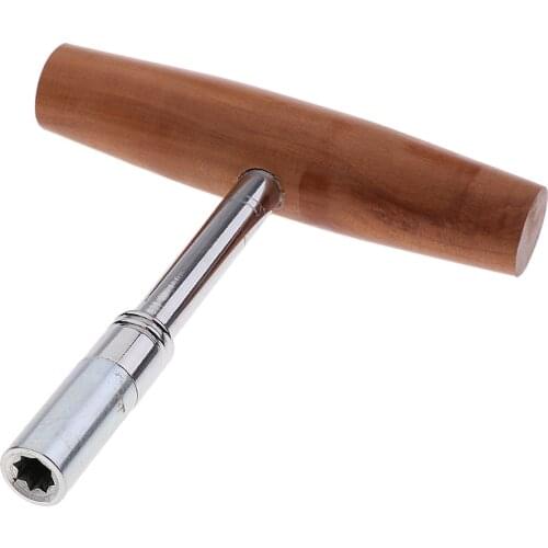 Tooyful Professional Piano Tuning Tool T Shaped Wrench Spanner with Wood Handle for Piano Parts Accessories