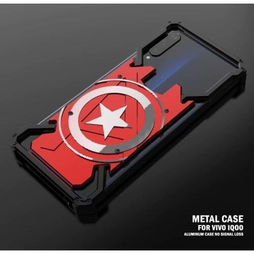 Hot Luxury Shockproof Aluminum Metal Armor Ring Case For VIVO Iqoo Z1 Y83 Y85 Y79 Y76 Aluminium Bumper Case Metal Frame Cover