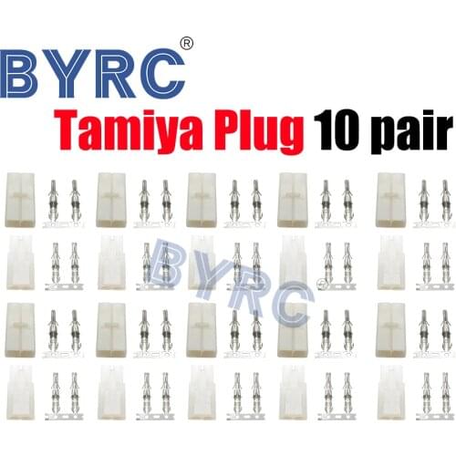 10Pairs Tamiya Plug Connector Male Female Unwired Connector Airsoft 2P 2 Pins Battery Connecting Plugs for RC Car