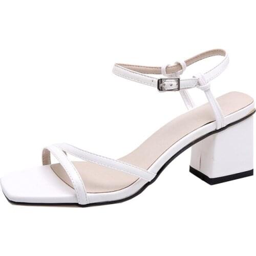 Big Size 9 10 11 12 high heels sandals women shoes woman summer ladies Strap sandals with thick heels