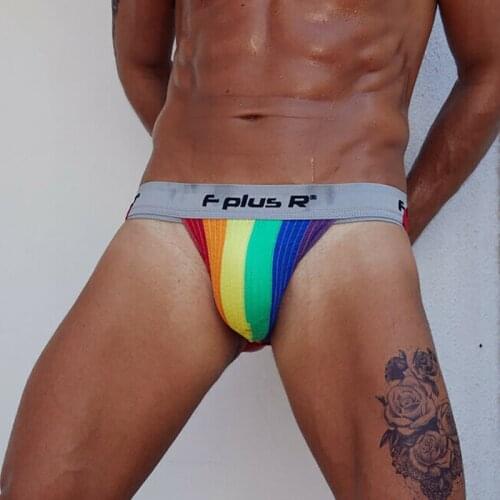 Sexy Mens Thong G-string Jockstrap Christmas Striped Underwear Cueca String Homme Erotic Open Butt Gay Panties Tangas Plus Size