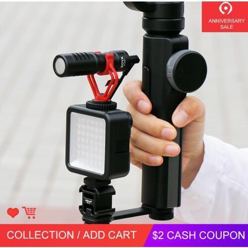 Smartphone Vlogging Kit Tripod for Zhiyun Smooth 4/Smooth Q/DJI OSMO Mobile 2/Feiyu Vimble 2 BY-MM1 Microphone LED Video Light