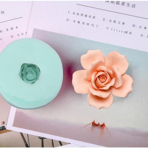 HC0029 Silica gel 3D molds ROSE silicone soap mold FLOWERS candle mold aroma mould handmade soap making resin clay molds