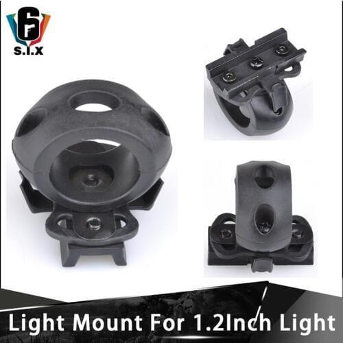 Weapon 1.2 Inch Light Mount Tactical Flashlight Helmet Mount 20mm Picatinny Rail