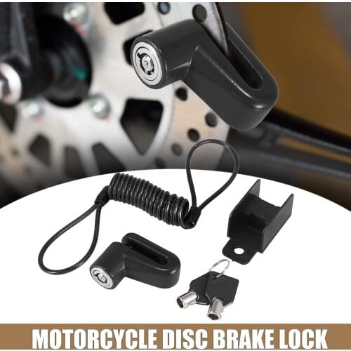 Motoforti Universal Mountain Bike Scooter Motorcycle Disc Brake Lock Anti-theft Wheel Lock With Rope Cable Accessories