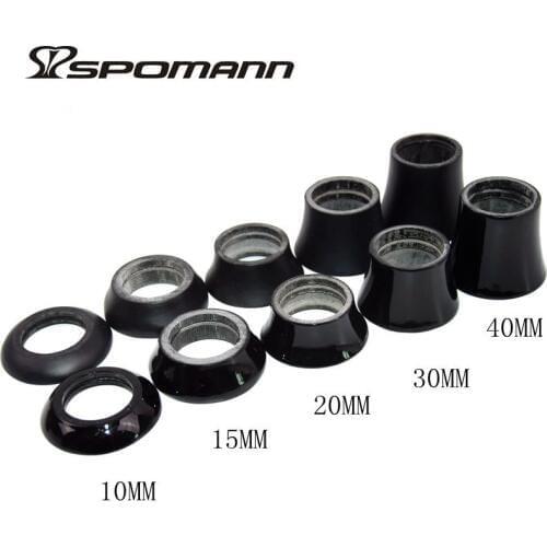 Bicycle Headset Carbon Washer Road Mountain Bike Cover Fork Taper Spacers Washer 1-1/8"(28.6mm ) Parts 8.5/10/15/20/30/40mm