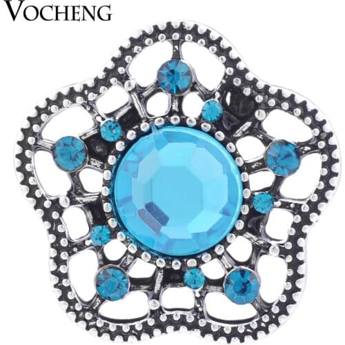 Vocheng Ginger Snap Jewelry 18mm Hollow out Blossom 4 Colors Charms Vn-1142