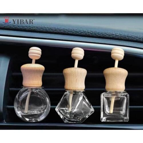 1pcs Air Freshener Car Perfume Clip Fragrance Empty Glass Bottle For Essential Oils Diffuser Vent Outlet Ornament Car-styling
