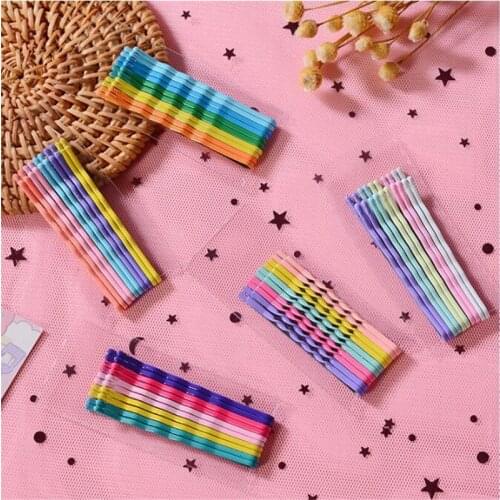 10Pcs/Set Colorful Hair Clips Summer Ladies Girls Wave Hairpins Styling Accessories Salon Invisible Hair Clips Accessories