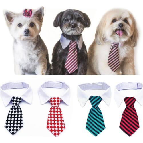 20 Style Cat Dog Tie Puppy Pet Striped Bow Necktie Cats Dogs Collar Neck Tie for Party Dog Scarf Collar Photo Prop