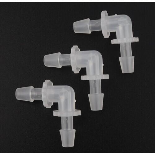 5pcs 1.6mm-11.1mm PP Plastic Equal Elbow Connectors Pipe Joint Aquarium Fish Tank Aerator Fittings Air Pump Pagoda Hose Joints