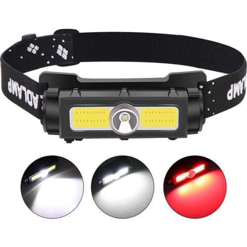 7-levels Recharging Headlight 18650 XPG+COB LED Headlamp Flashlight for Outdoor Camping Fishing