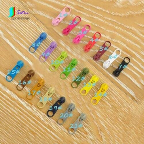 Diy Sewing Accessories Zipper Sliders 21 Colours 3# Nylon Zipper Head for Pillow Quilt S0137