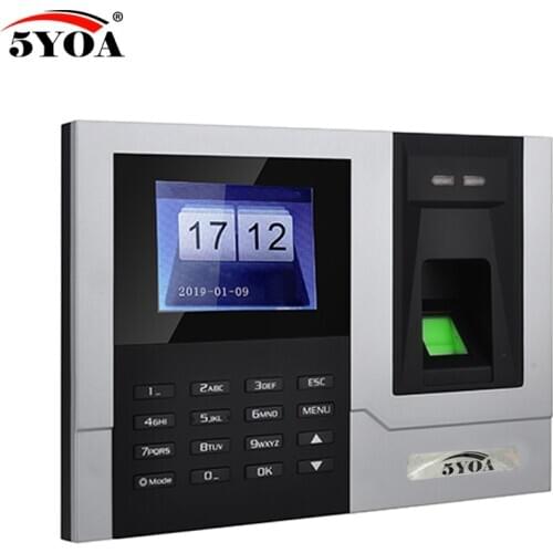 AT608 Tcp IP RJ45 Biometric Fingerprint Time Attendance Clock Recorder Employee Recognition Device Electronic Machine