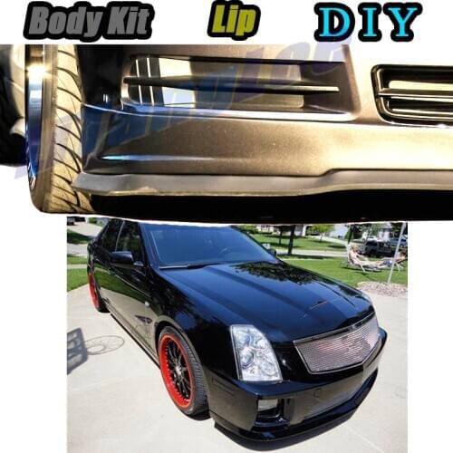 Car Bumper Lip Front Spoiler Skirt Deflector For Cadillac STS STS-V SLS 2005~2013 Tune Car Modified Body Kit VIP Hella Flush Lip