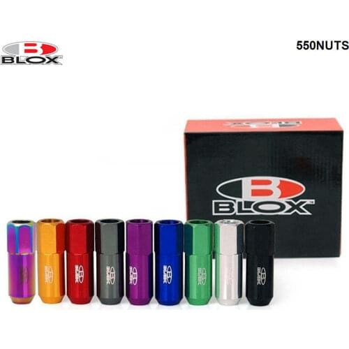 Blox Forged 7075 Aluminium Racing WheelLug Nuts M12X1.25 / M12X1.5, L: 60mm 20Pcs/Set EP-550NUTS