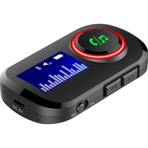 Quick Pairing Bluetooth 5.0 Transmitter & Receiver Wireless Digital 3.5mm Aux Audio Adapter for PC Car TV Headphones