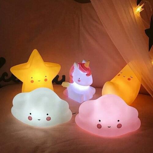 Baby Night Light, Led Cartoon Light, Stars, White Clouds, Ice Cream, Mood Light, Childrens Gifts, Light-emitting Toys, Bedroom