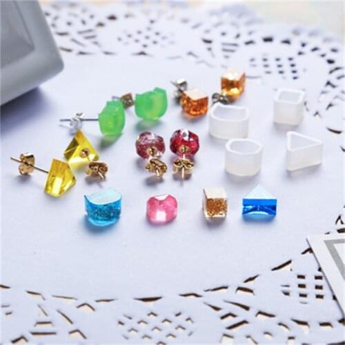 UV resin silicone mold DIY crystal epoxy mold small earring epoxy resin manufacturing mold