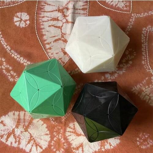 Qiyi Gear Puzzles 3x3 Ball Pyraminxy Cylinder Cubes Black- So Smooth