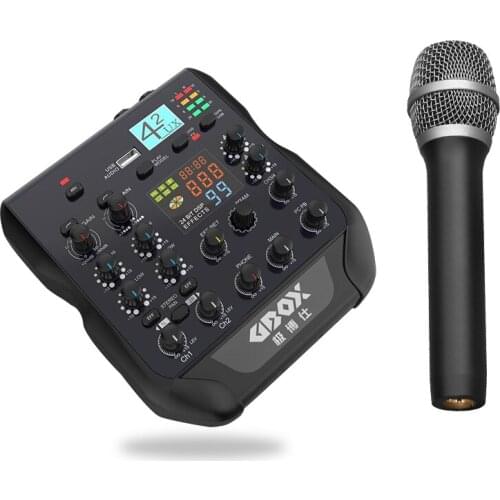 JIboshi 2020 new podcast equipment, 4-channel mixer sound card, studio podcast kit external interface USB audio interface mixer