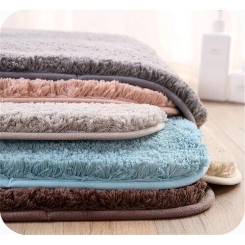 Carpet Bathroom Absorb Water Soft Thickened Fluff Toilet Bath Mat Anti Slip Rugs for Bedroom Doormat Entrance Machine Washable