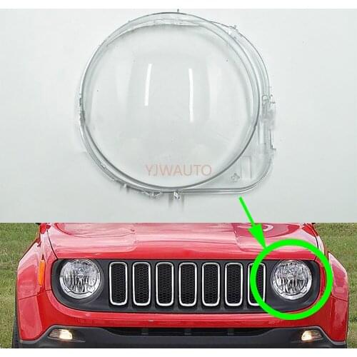 Headlight Cover For Jeep Renegade 2015~2020 Headlamp Lens Car Replacement Auto Shell