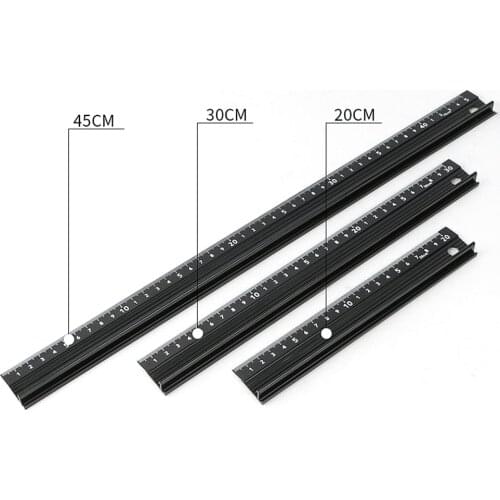 Interlocking Gears Wheels Painting Ruler Aluminum Alloy Anti Slip Laser Calibration Scale Ruler School Office Supplies