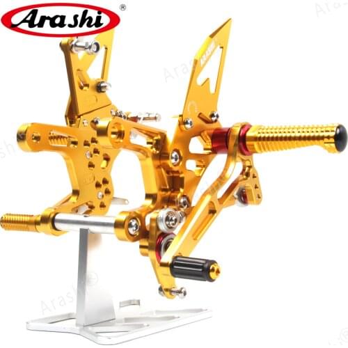Arashi Motorcycle Adjustable Footrests For KAWASAKI ZX10R ZX1000 / ABS 2016 2017 2018 2019 QS Footrest Foot Pegs Rearset ZX-10R