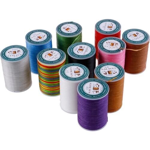 1Roll 90 Meters Multicolor Sewing Thread Polyester Cord Waxed Thread Leather 0.8mm For DIY Tool Hand Stitching Thread