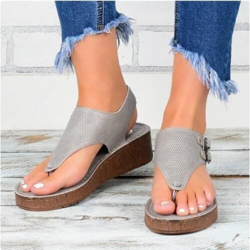 New womens ladies shoes 2021 large sandals womens thick sole Fashion Casual Girls Beach shoes sapato feminino zapatillas mujer