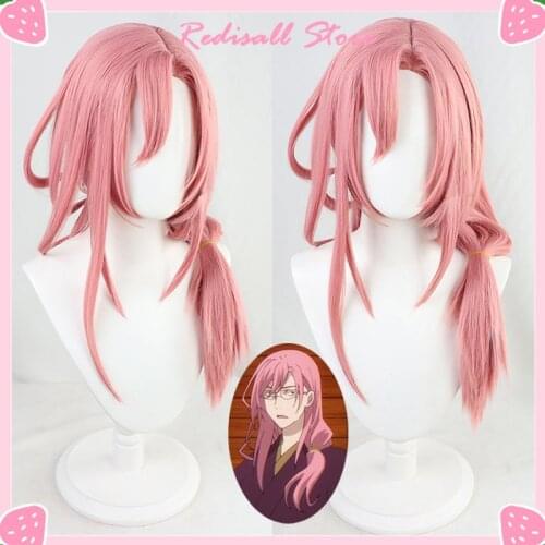 SK∞ Cherry Blossom Cosplay Wig Long Straight Pink Ponytail Heat Resistant Hair Sakurayashiki Kaoru SK8 the Infinity SK Eight