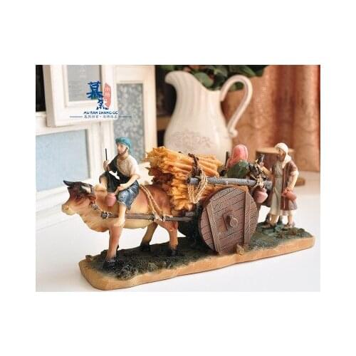 PASTORAL HAND-PAINTED CRAFTS PEOPLE WHO RETURN HOME FROM WORK CHRISTMAS GIFT HOME FUNNISHING