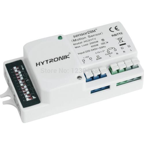 Microwave Motion Sensor switch with Absence Detection Dimming Control fuction, model HC017V