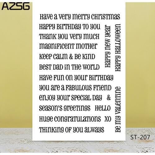 Holiday blessing Stamps/seal for DIY Scrapbooking/Card Making/Photo Album Decoration Supplies