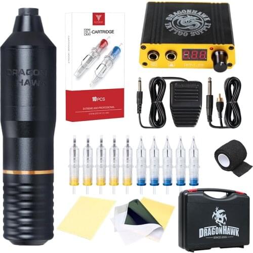 Professional Tattoo Rotary Pen Tattoo Kit Machine Mini Power Set Tattoo Studio Supplies