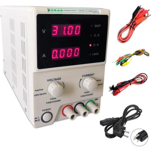 KD3005D Regulated DC Power Supply Adjustable High Precision 4 Digital Display 30V 5A Voltage Regulators Laboratory Power Supply