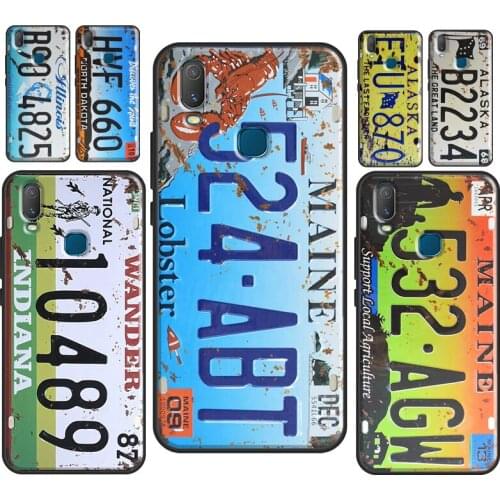 Retro Vintage License Phone Case For Vivo Y1S Y11 2019 Y12 Y15 Y17 Y19 Y20 Y30 Y50 Y91C V17 Neo V20 SE Cover