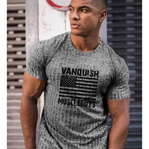 Mens Summer Short Sleeve Printed Shirt Men Clothing 2021 Fashion Solid Color Slim Fit Casual Knitted Tee Shirts Homme
