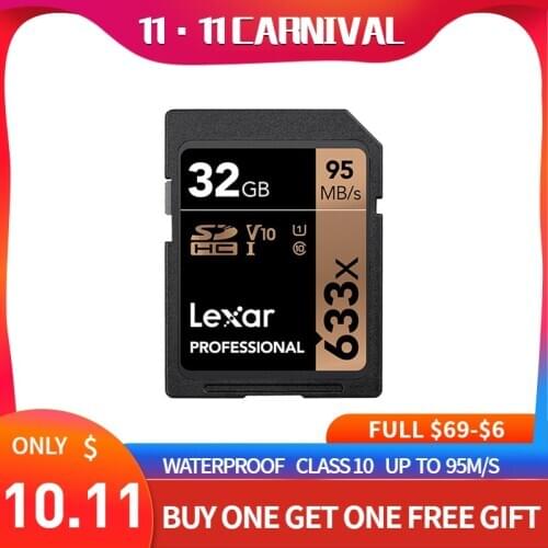 Lexar 633x SD Card 64GB 128GB 32GB transcend compact flash sdxc class 10 high speed memory card phone for ceamere Tablet laptop