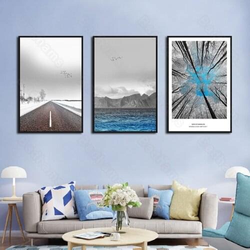 Modern Decoration Home Mural Sofa Background Wall Cold Landscape Bedroom Dining Hall Corridor Porch Canvas Hanging Painting