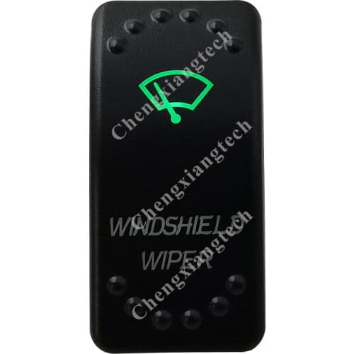 12V/24V Car Boat 3 Pins SPST ON/OFF Green & Blue Led Light Rocker Toggle Switch Windshield Wiper for Carling ARB Narva 4x4