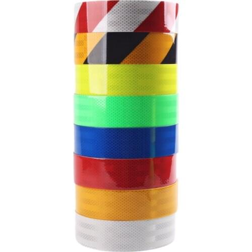 HOT Reflective Safety Warning Conspicuity Tape Diamond 5cmx45.7m Films Stickers Multicolors
