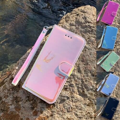 3D Mirror Leather Phone Case For Google Pixel 5XL 4A 5G Stand Flip Phone cover Magnetic Wallet Gradient Color Bright Cover Book