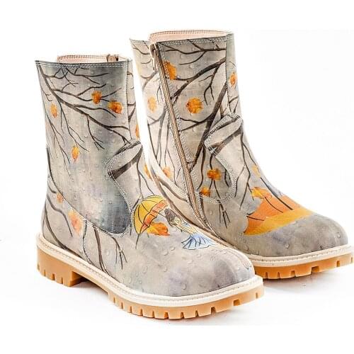 Streetfly 2021 new fashion Winter autumn colorful printed women Boots Non-slip sole Waterproof orthopedic boots