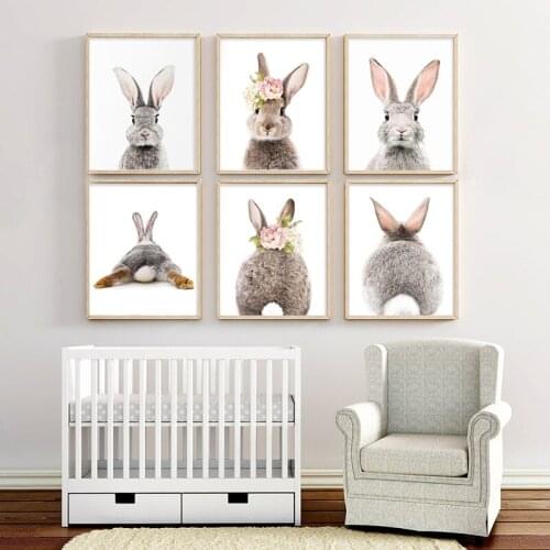 Full Square Round 5D Diamond Painting Baby Animal Rabbit Diamond Embroidery Diamond Mosaic Cross Stitch Kits Home Decor