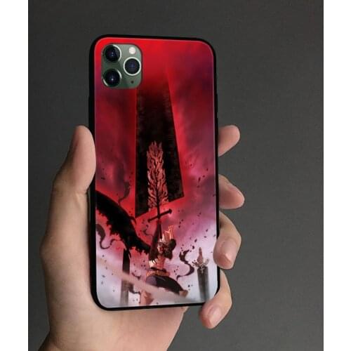 Asta Black Clover anime Phone case cover shell For iPhone 6s 7 8 Plus X XR XS 11 Pro Max Samsung S Note 8 9 10 20 Plus ultra