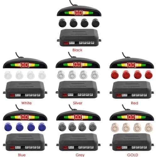 Car Parktronic LED Display Auto Parking Sensor Kit Reverse Backup Car Parking Radar Monitor Detector System With 4 Sensor
